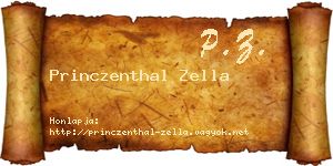 Princzenthal Zella névjegykártya
